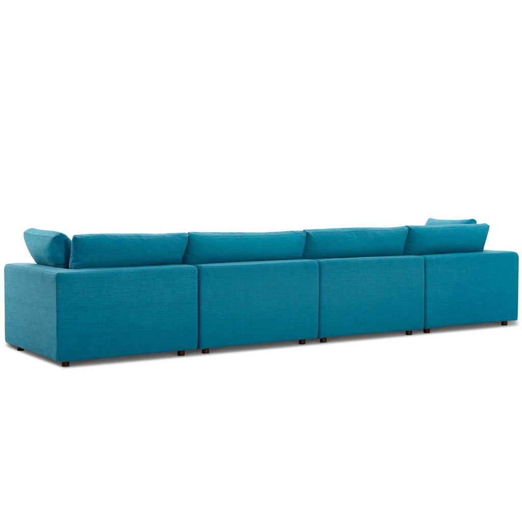 Commix 4 Piece Down Filled Overstuffed Sectional Sofa Set by Modway