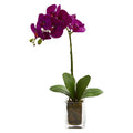 Nearly Natural 24" Orchid Phalaenopsis Artificial Arrangement In Vase 4309-MA