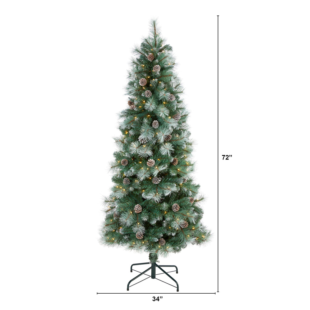 6' Frosted Tip British Columbia Mountain Pine Artificial Christmas Tree