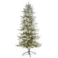 6.5' Slim Flocked Nova Scotia Spruce Artificial Christmas Tree