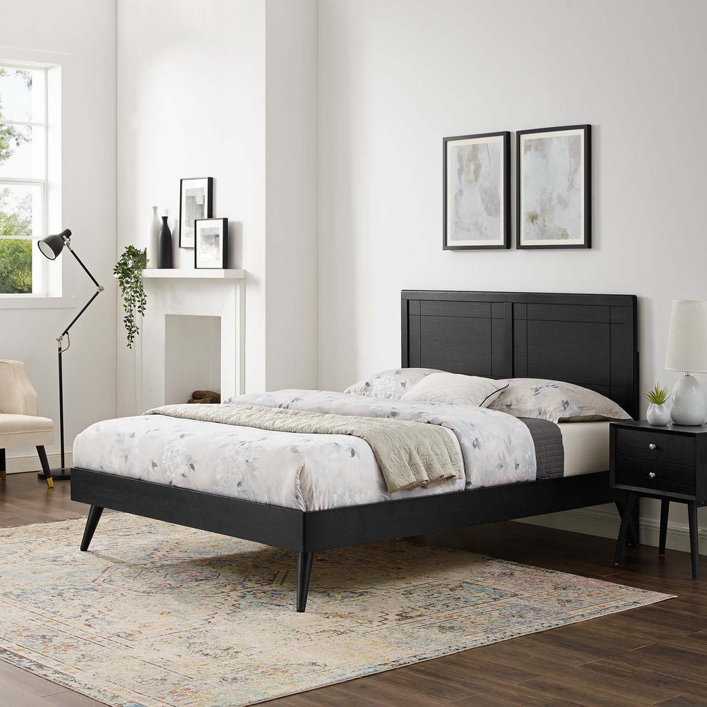 Marlee Wood Queen Platform Bed With Splayed Legs by Modway