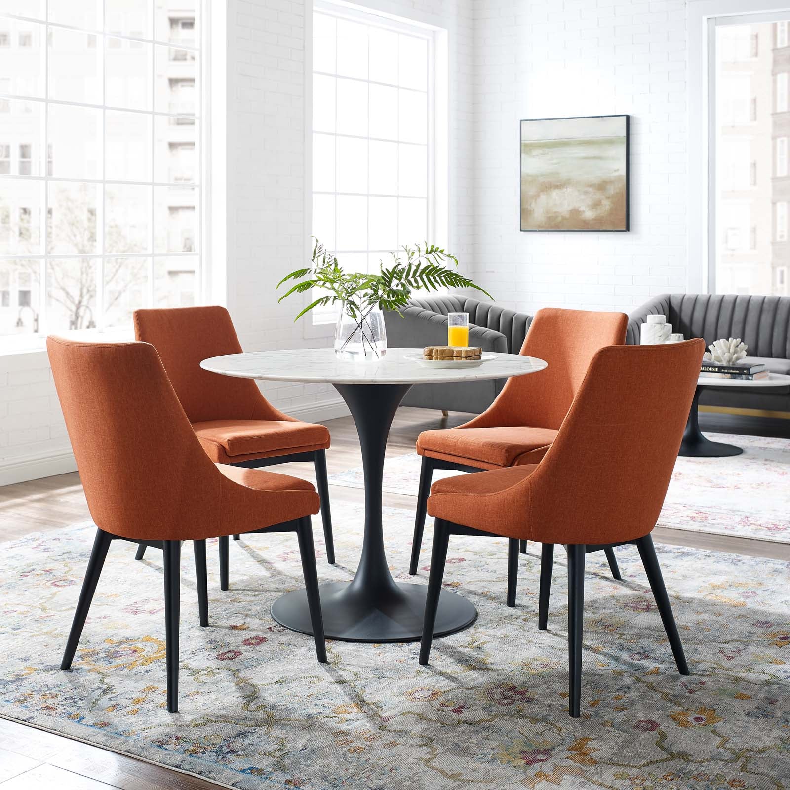 Lippa 40" Round Faux Marble Dining Table by Modway