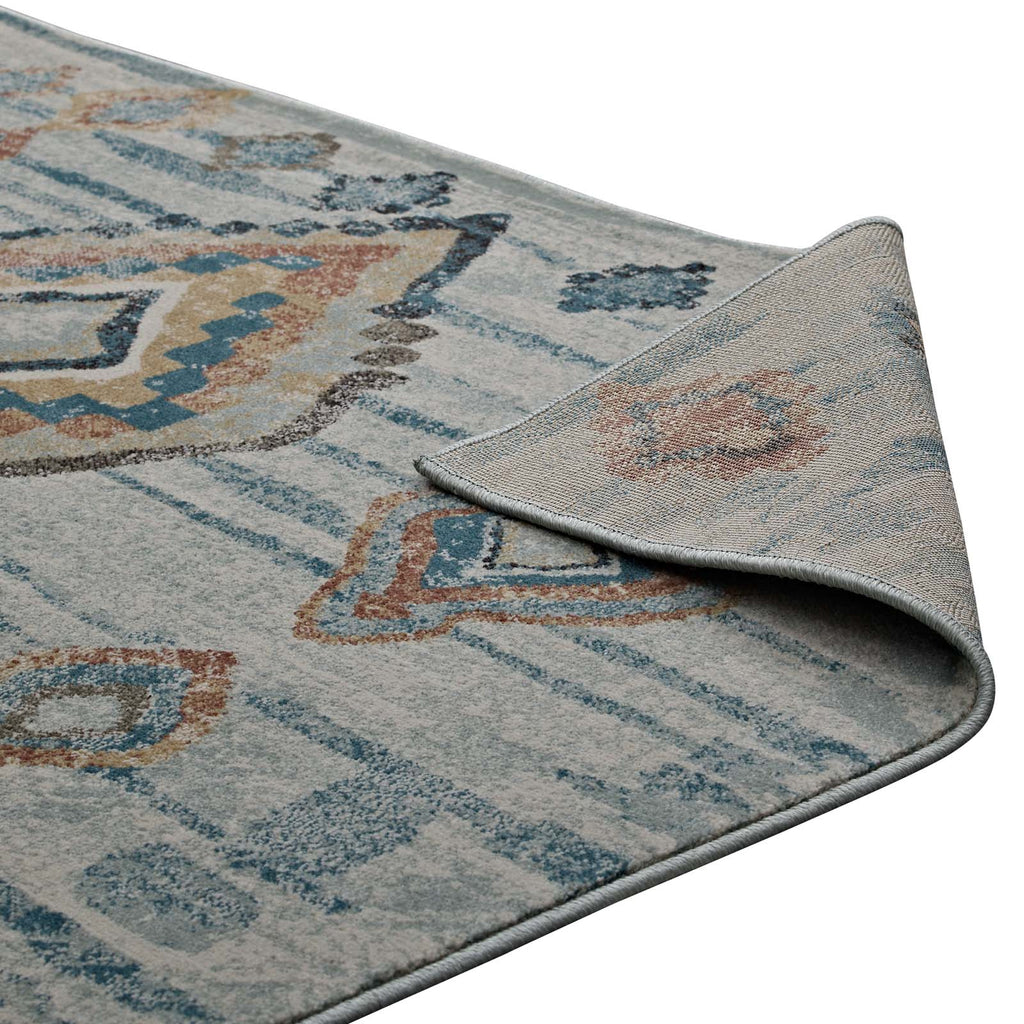 Jenica Distressed Moroccan Tribal Abstract Diamond 8x10 Area Rug by Modway