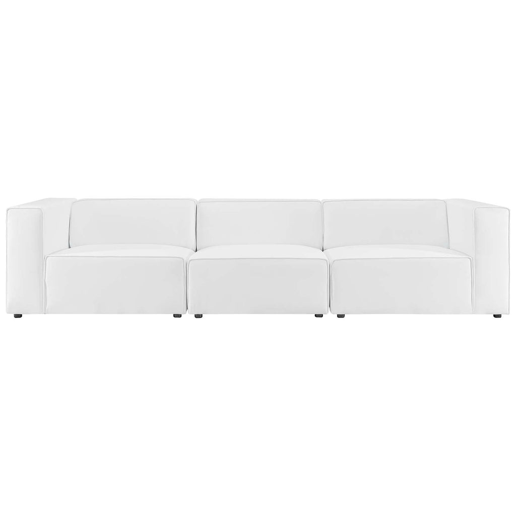 Mingle 3-Piece Vegan Leather Sectional Sofa by Modway