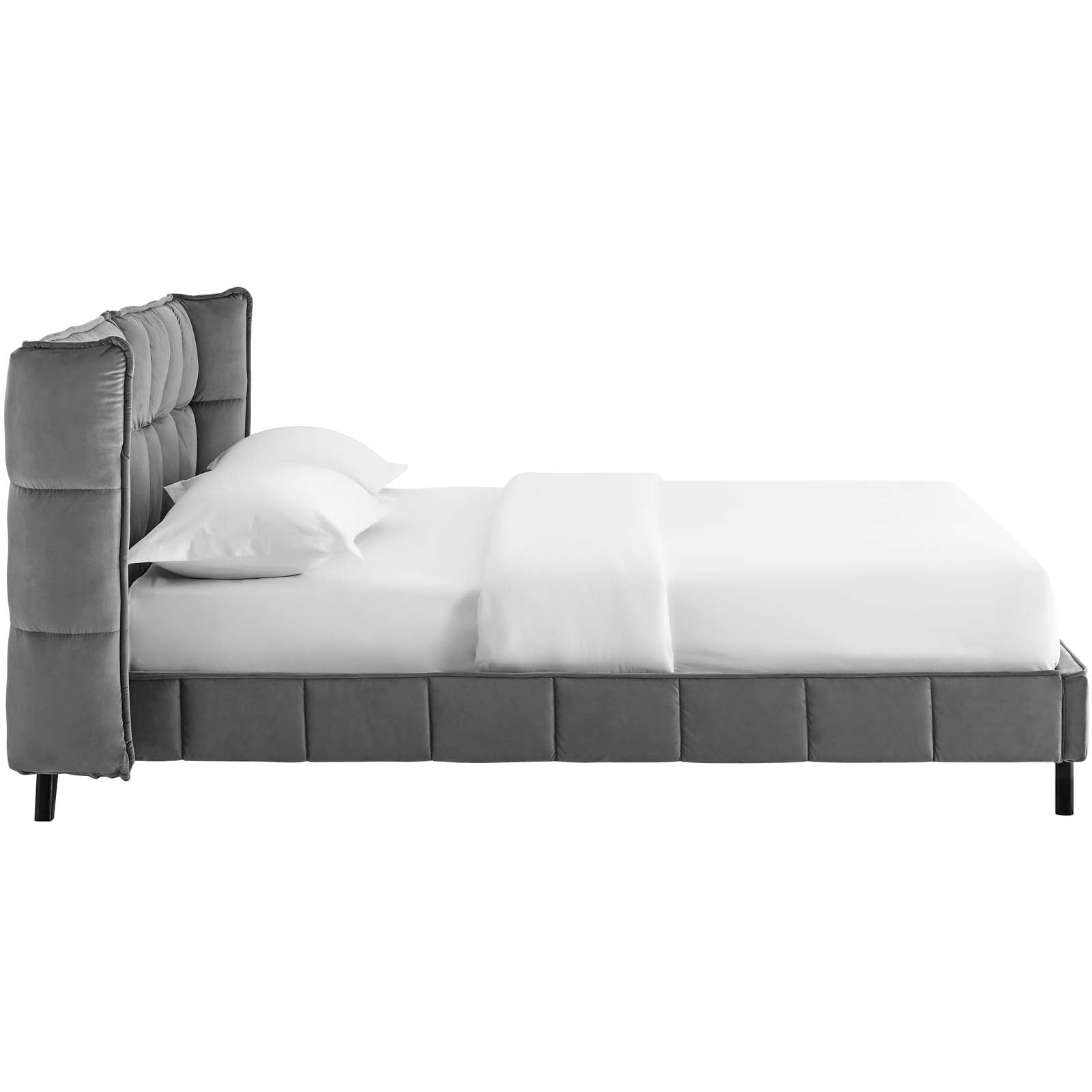 Makenna Performance Velvet Queen Platform Bed by Modway