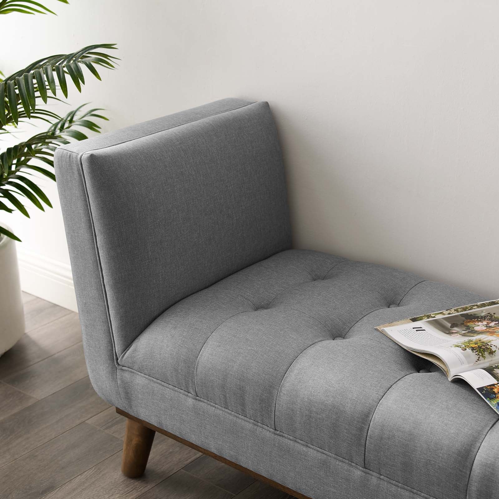 Haven Tufted Button Upholstered Fabric Accent Bench by Modway