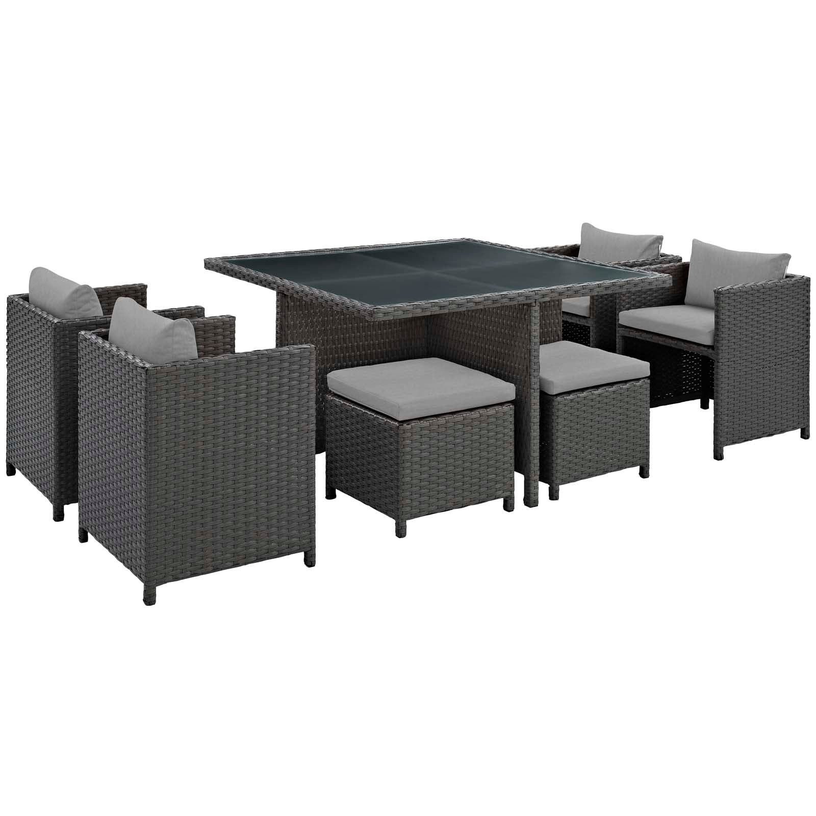 Sojourn 9 Piece Outdoor Patio Sunbrella¨ Dining Set by Modway