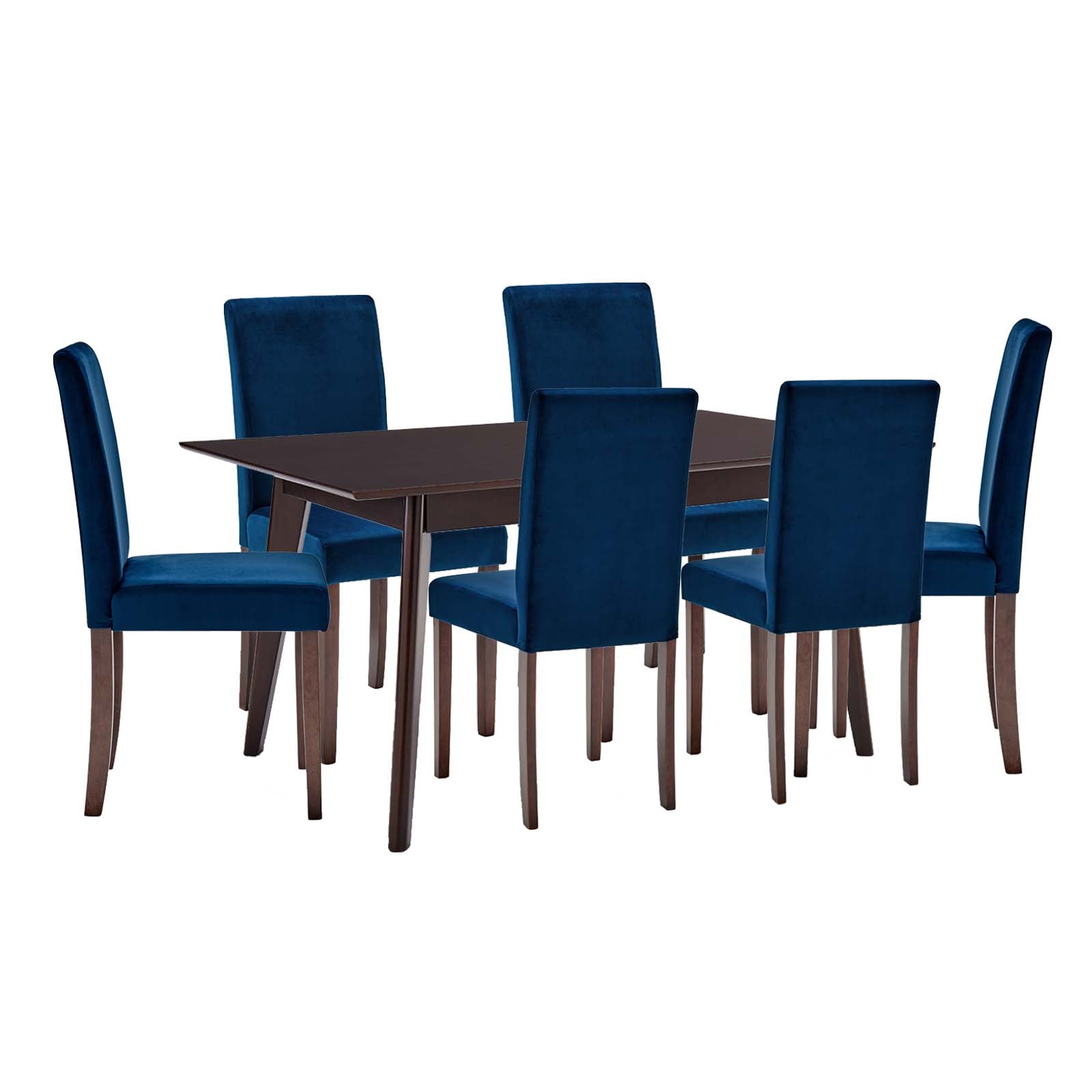 Prosper 7 Piece Upholstered Velvet Dining Set by Modway