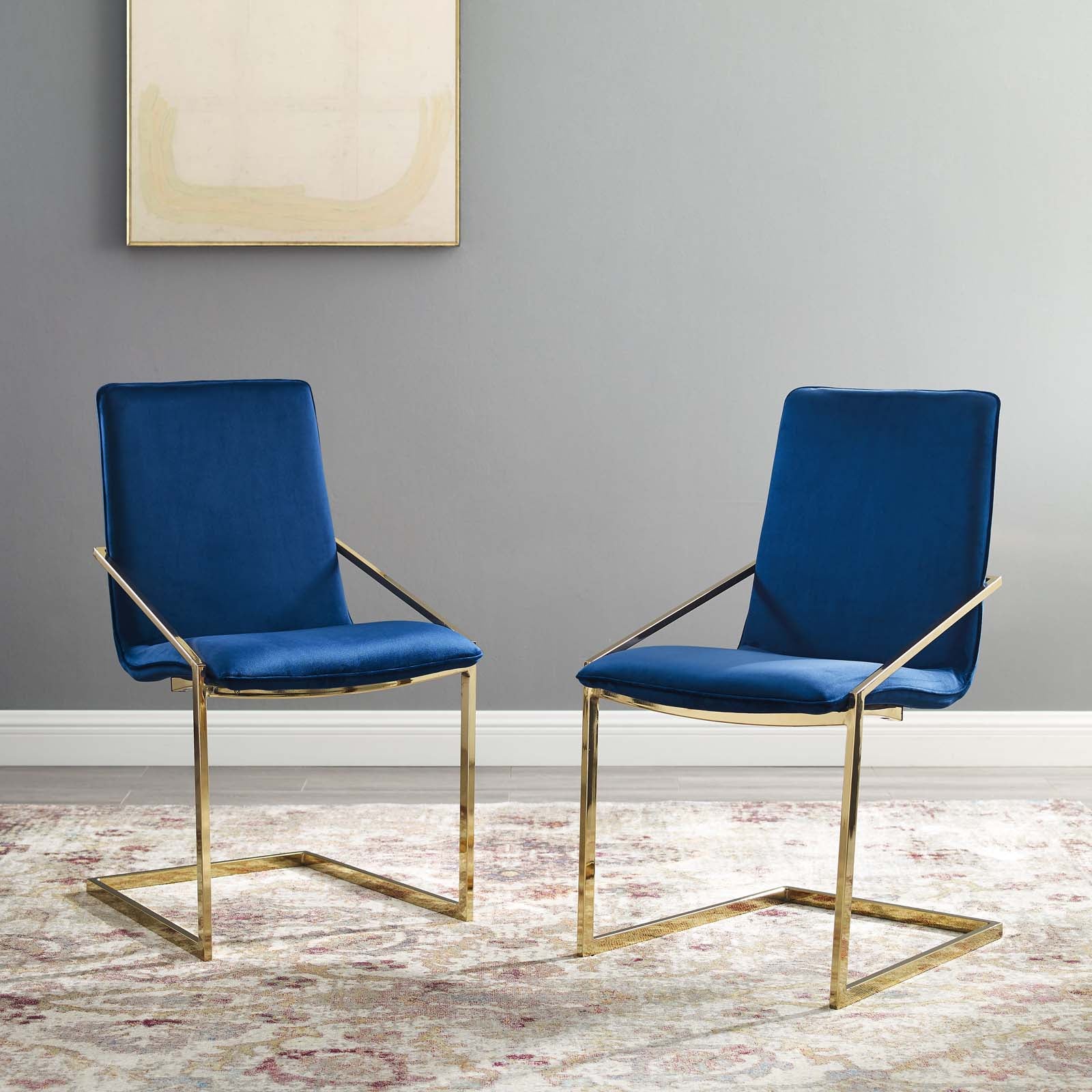 Pitch Performance Velvet Dining Armchair Set of 2 by Modway