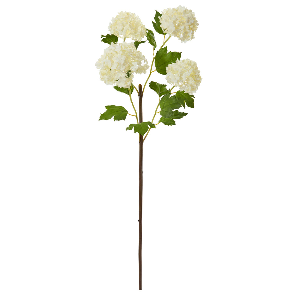 30" Snowball Hydrangea Artificial Flower (Set of 3)
