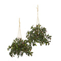 27"  Mini Melon Artificial Plant in Hanging Bucket UV Resistant  (Set of 2)
