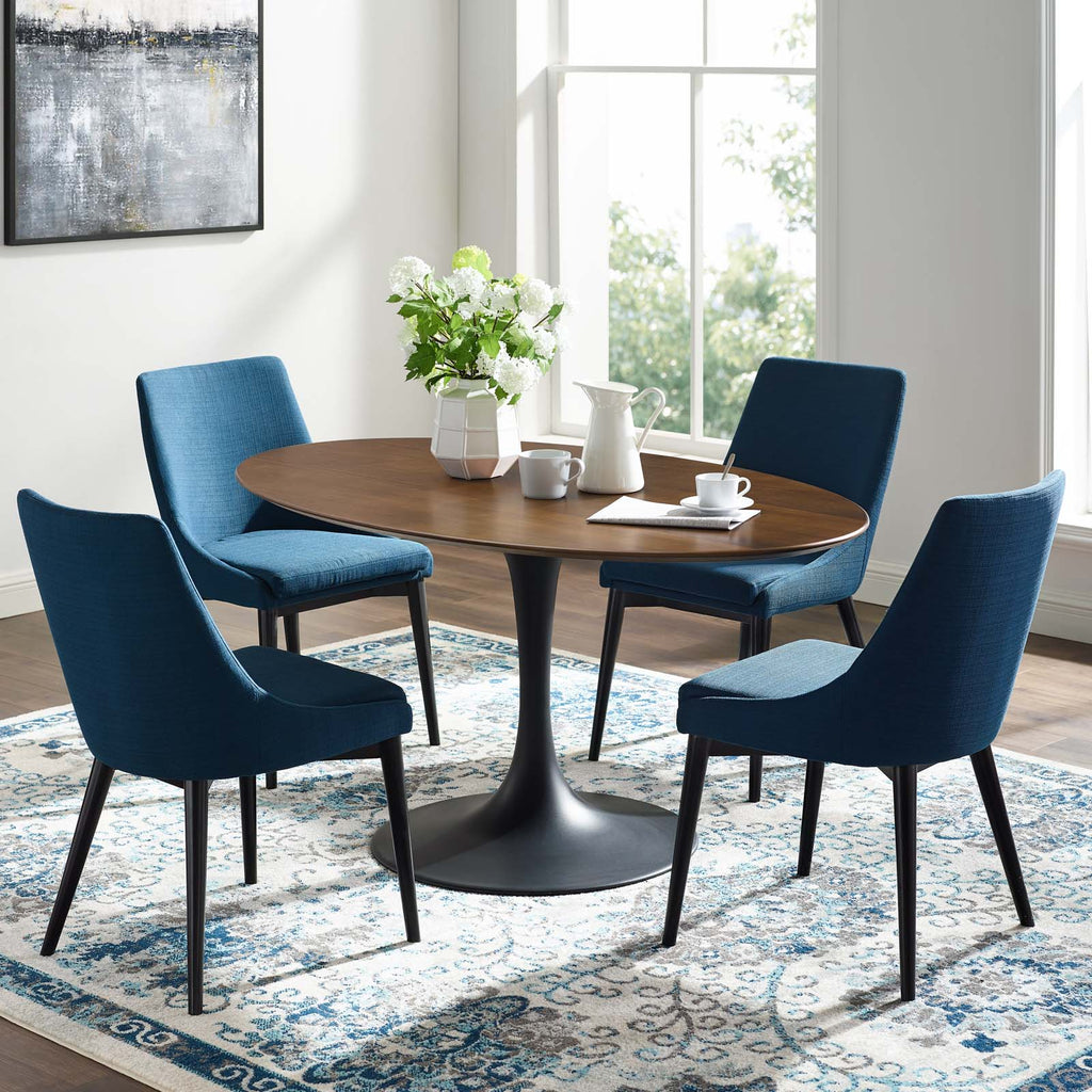 Lippa 60" Oval Walnut Wood Dining Table by Modway