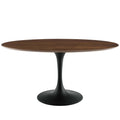 Lippa 60" Oval Walnut Wood Dining Table by Modway