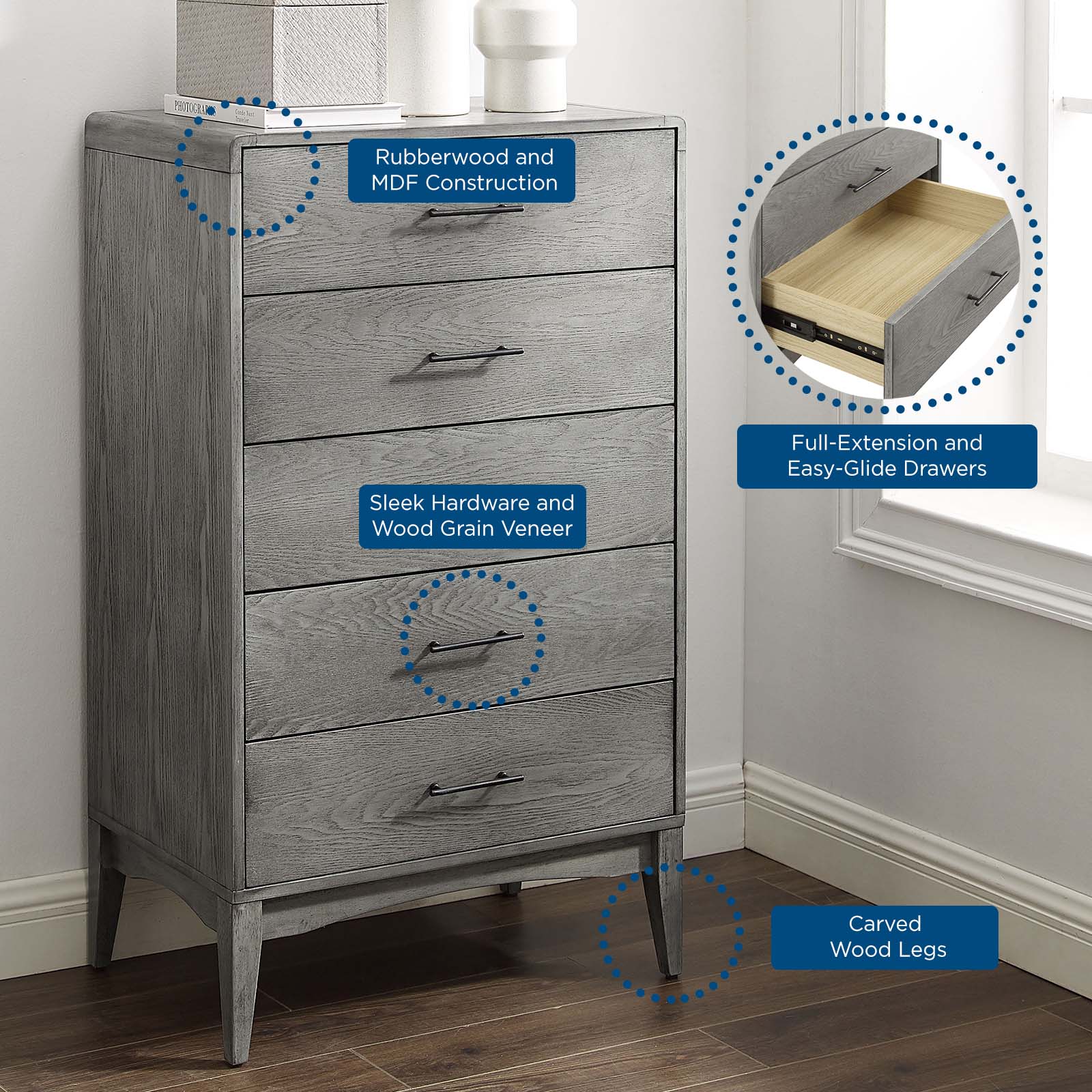 Georgia Wood Chest by Modway