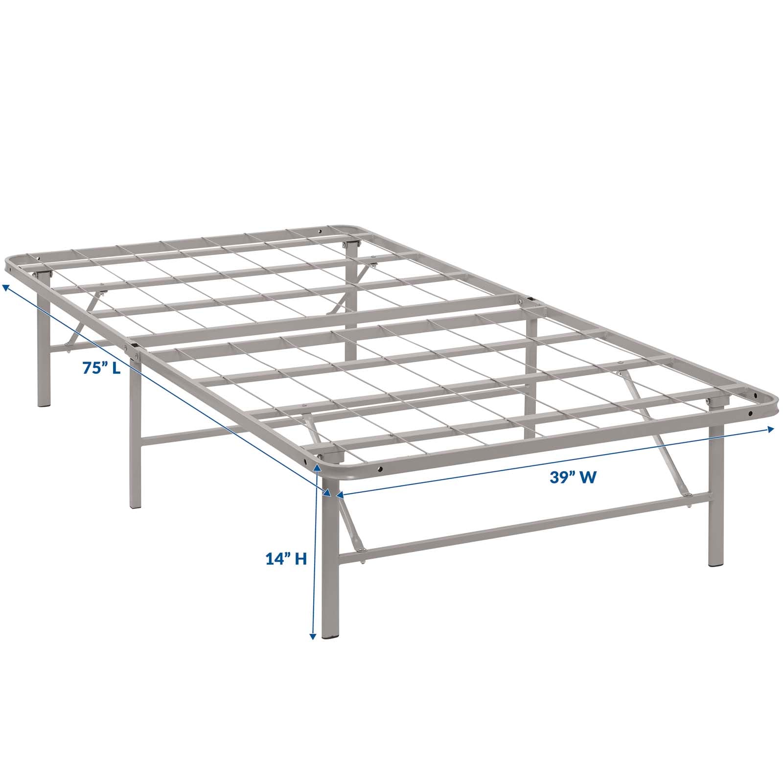 Horizon Stainless Steel Twin Bed Frame by Modway