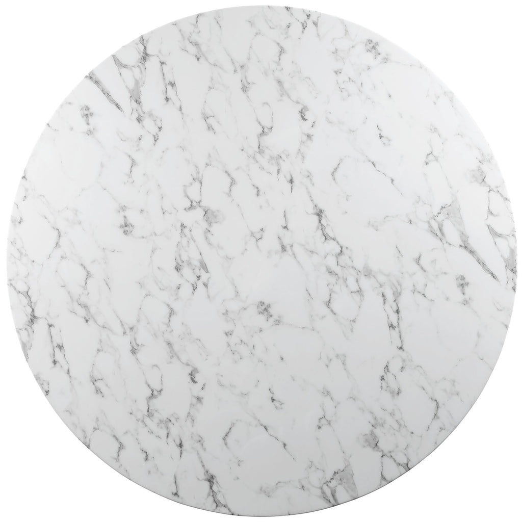 Lippa 54" Round Faux Marble Dining Table by Modway
