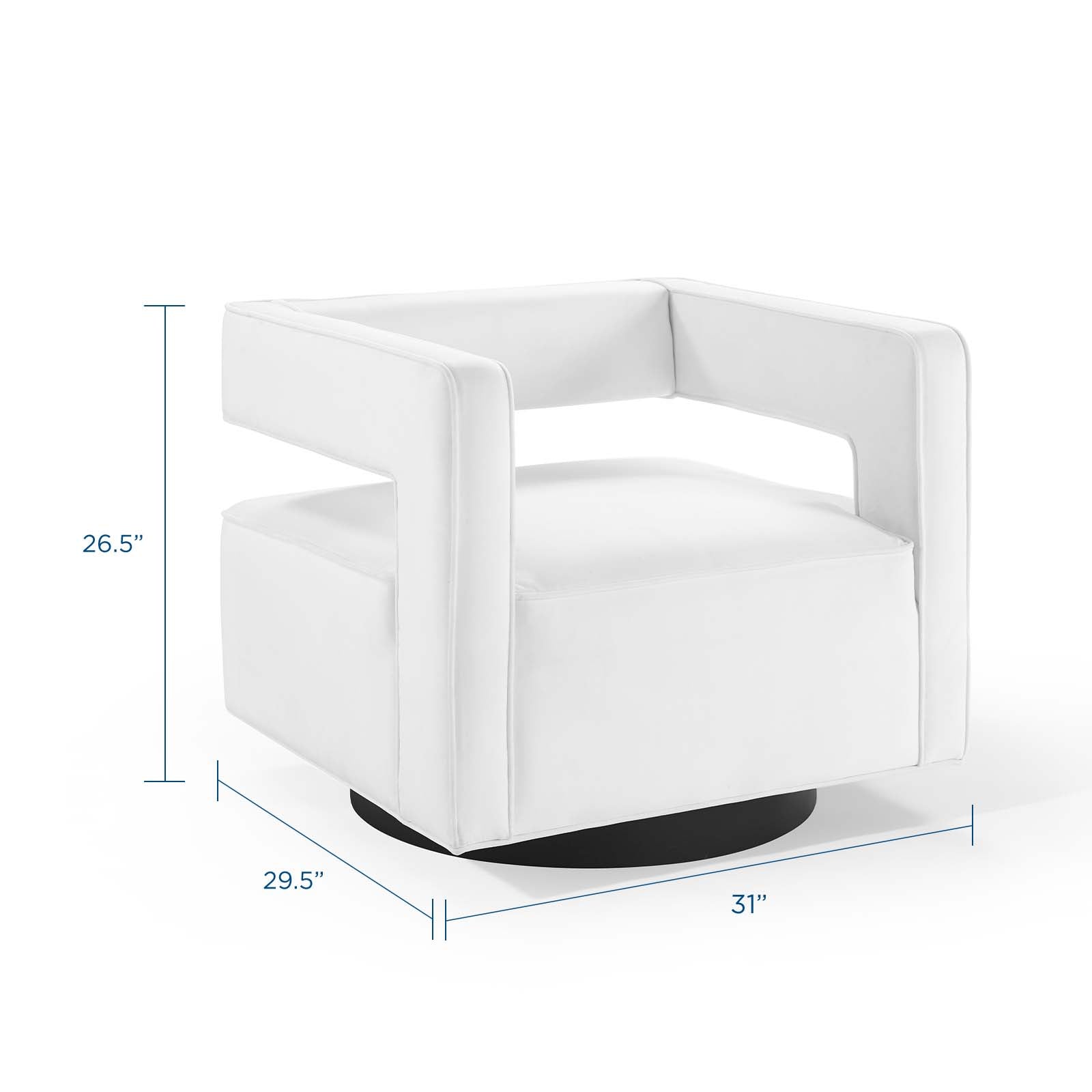 Booth Performance Velvet Performance Velvet Swivel Armchair by Modway