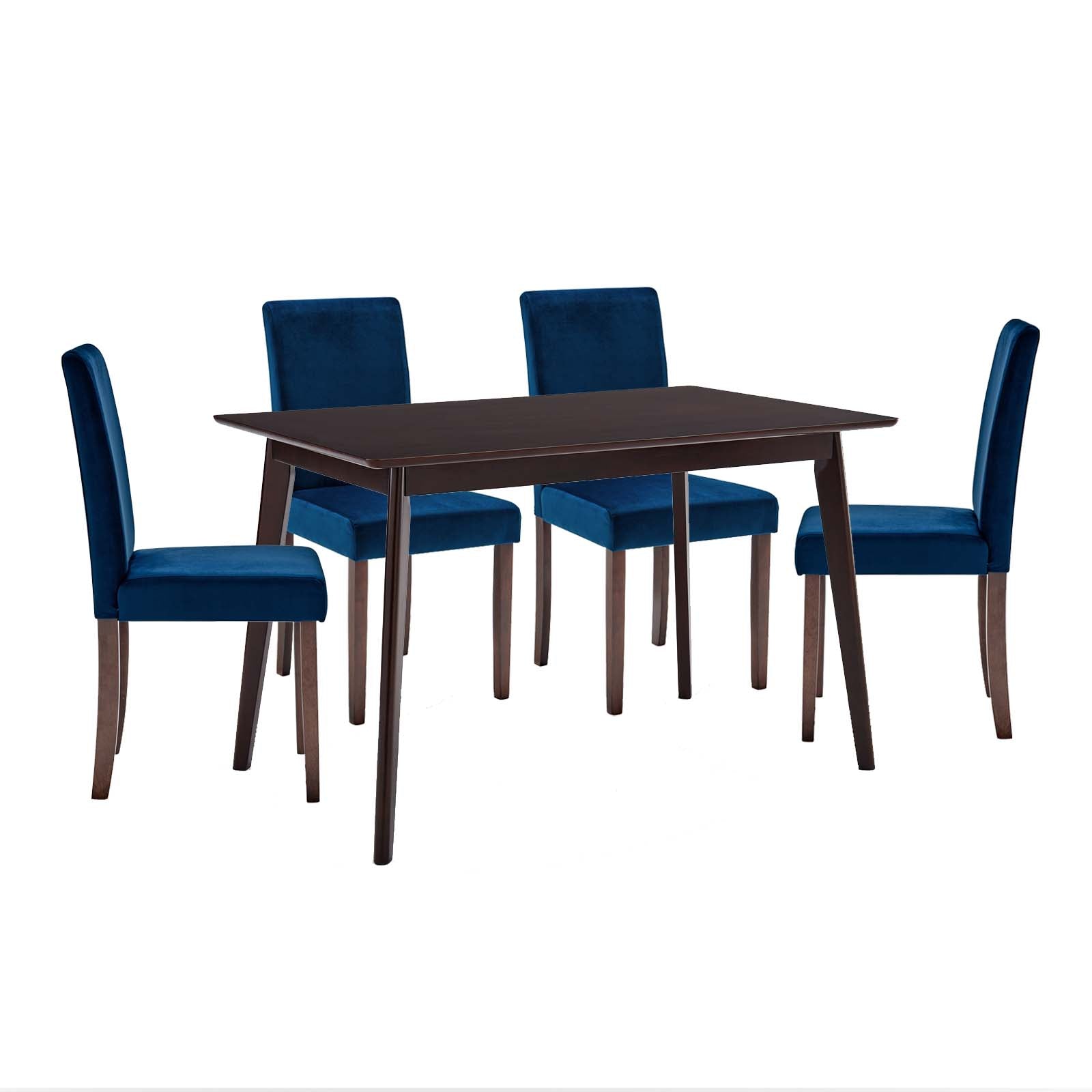 Prosper 5 Piece Upholstered Velvet Dining Set by Modway