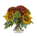 11"  Sunflower and Hydrangea Artificial Arrangement