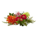 17"  Mixed Floral & Dahlia Candelabrum