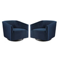 Twist Performance Velvet Swivel Chair Set of 2 by Modway