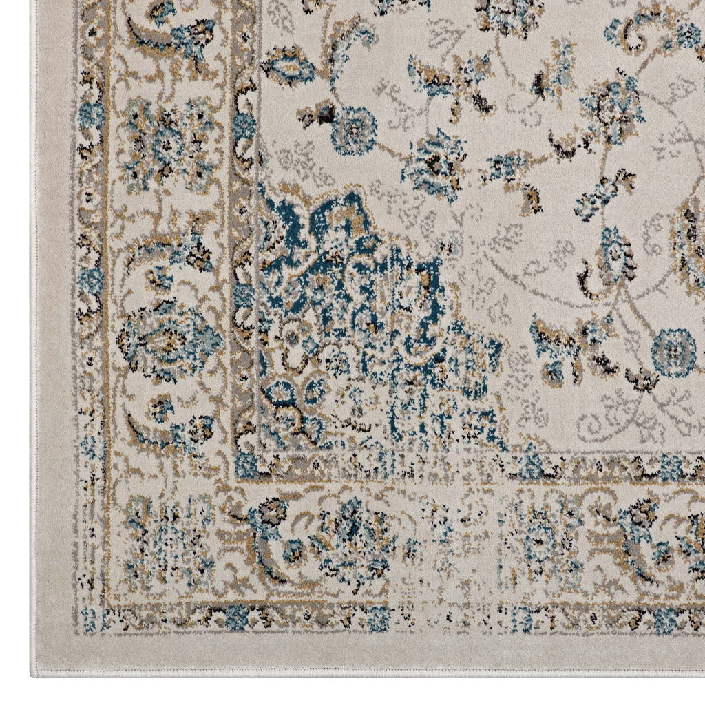 Atara Distressed Vintage Medallion 5x8 Area Rug by Modway