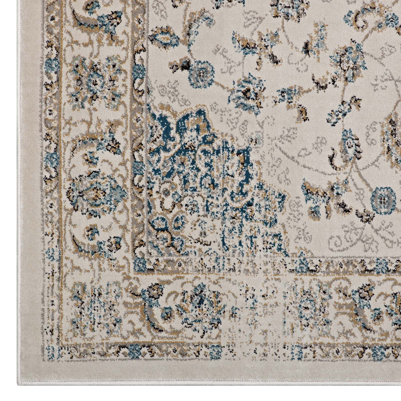 Atara Distressed Vintage Medallion 5x8 Area Rug by Modway