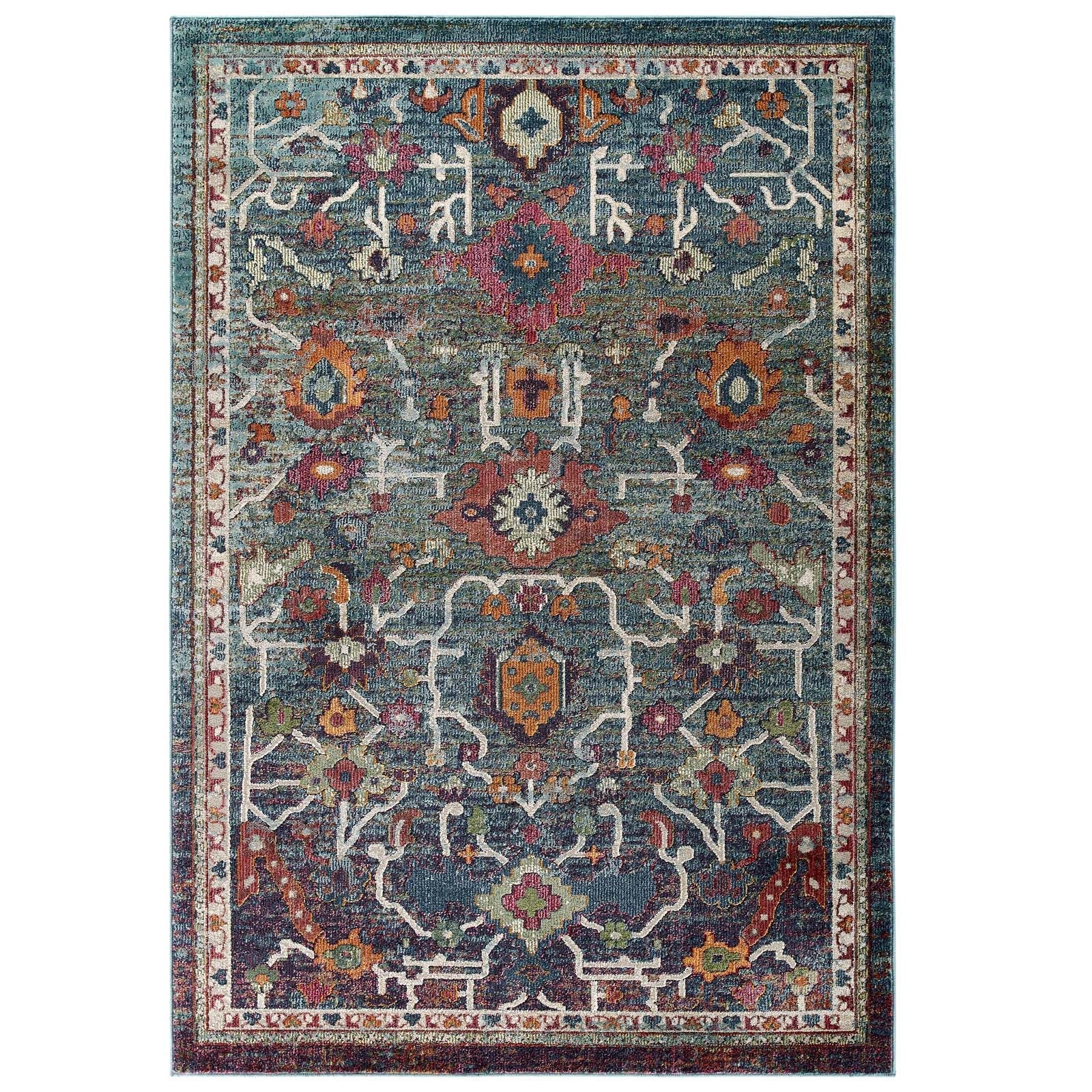 Tribute Every Distressed Vintage Floral 5x8 Area Rug by Modway
