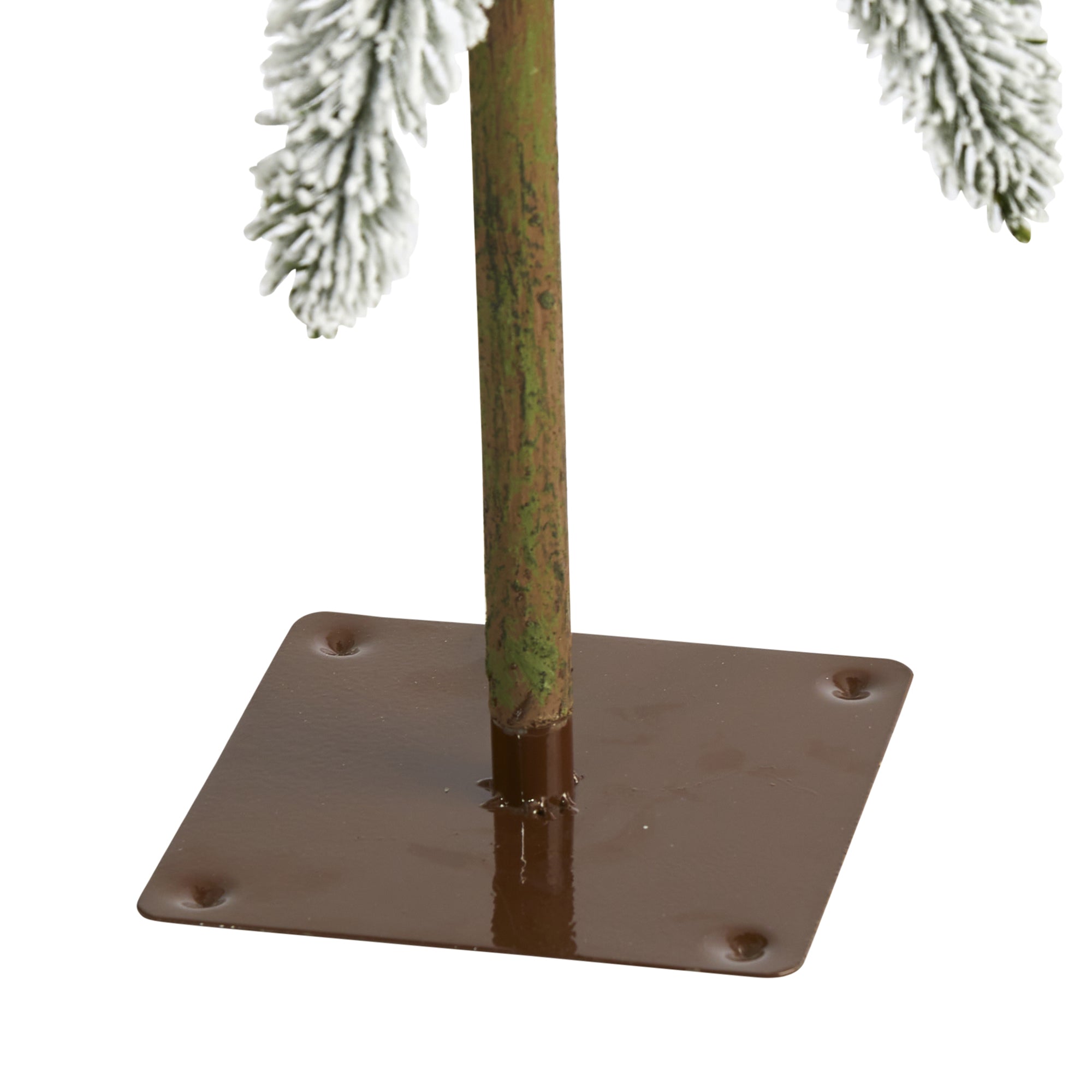 3.5' Flocked Washington Alpine Christmas Tree with 50 White Warm LED lights