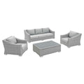 Conway 4-Piece Sunbrella¨ Outdoor Patio Wicker Rattan Furniture Set by Modway