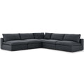 Commix 5-Piece Down Filled Overstuffed Armless Sectional Sofa by Modway