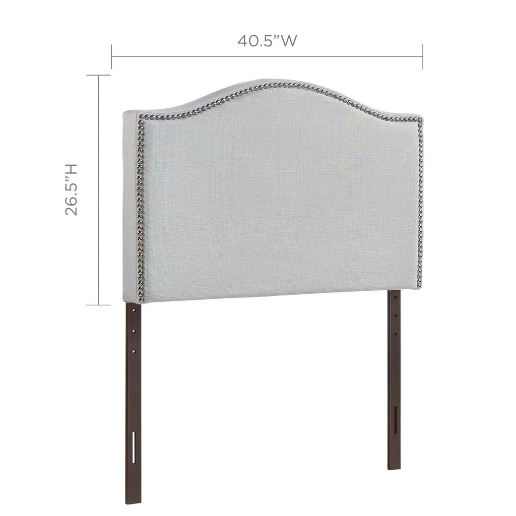 Curl Nailhead Upholstered Twin Headboard by Modway