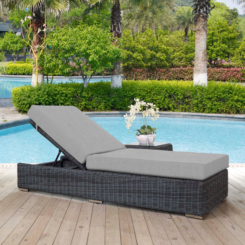 Summon Outdoor Patio Sunbrella¨ Chaise Lounge by Modway