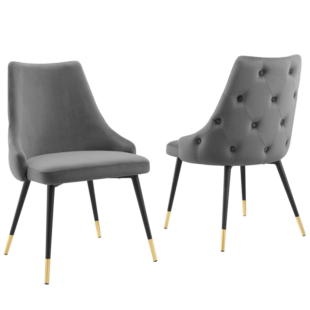 Adorn Performance Velvet Dining Side Chair Set of 2 by Modway