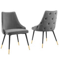 Adorn Performance Velvet Dining Side Chair Set of 2 by Modway