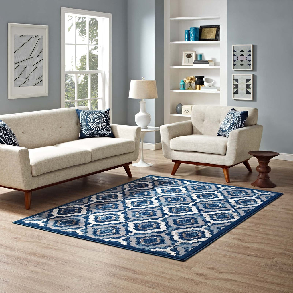 Kalinda Rustic Vintage Moroccan Trellis 5x8 Area Rug by Modway