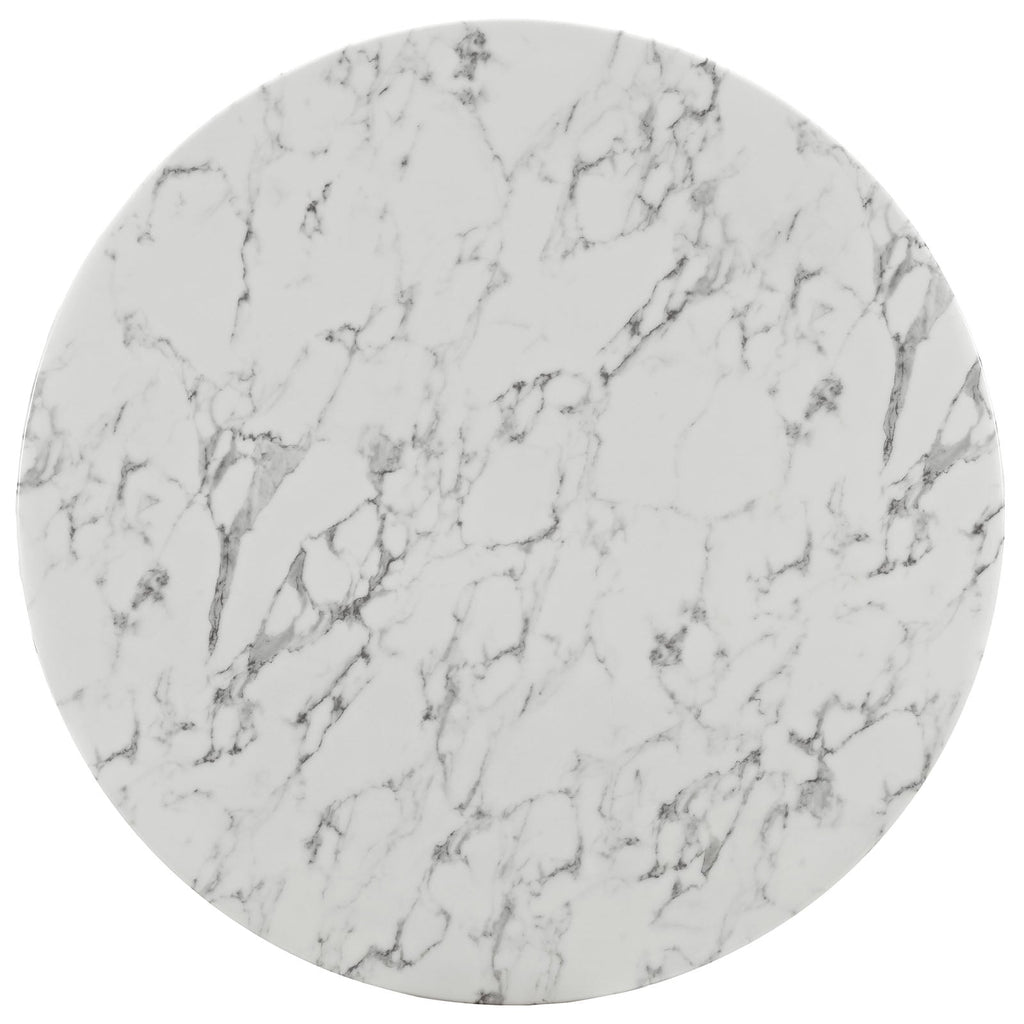 Lippa 48" Round Faux Marble Dining Table by Modway