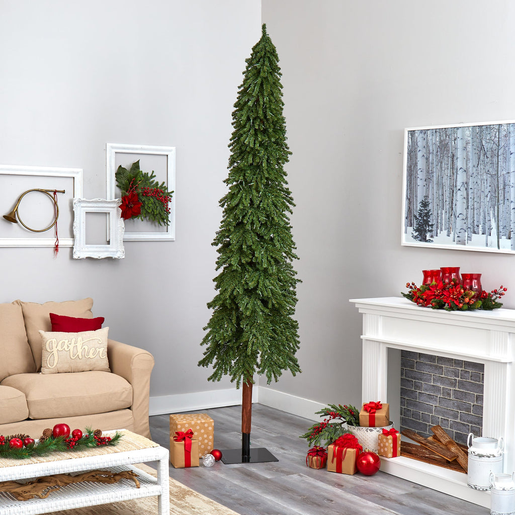 9' Gr& Alpine Artificial Christmas Tree w/ 600 Clear Lights & 1183 Bendable