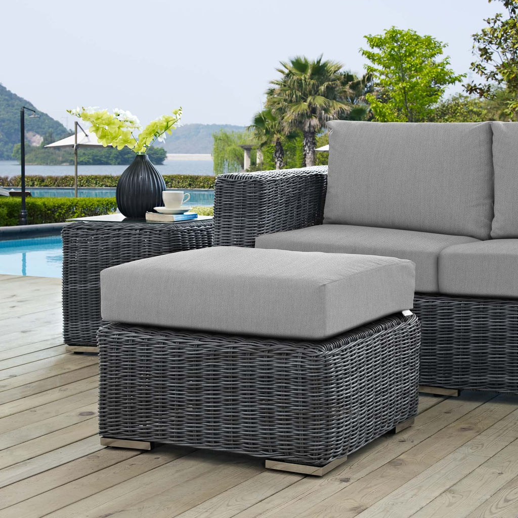 Summon Outdoor Patio Sunbrella¨ Ottoman by Modway