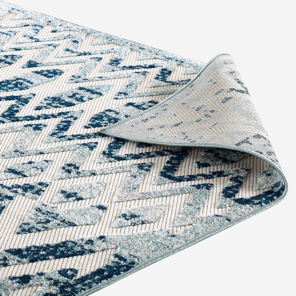 Reflect Tamako Diamond and Chevron Moroccan Trellis 5x8 Indoor / Outdoor Area Rug by Modway