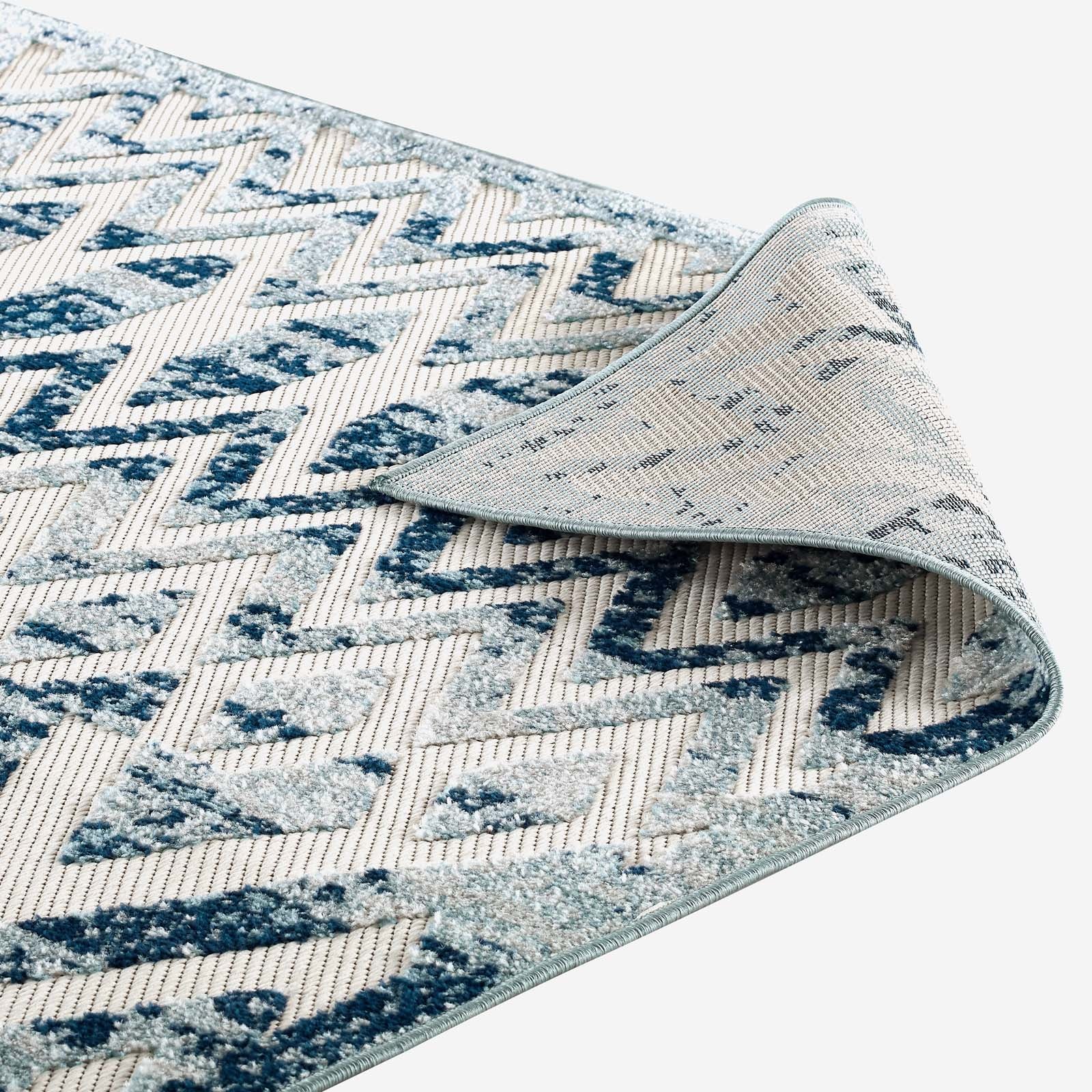 Reflect Tamako Diamond and Chevron Moroccan Trellis 5x8 Indoor / Outdoor Area Rug by Modway