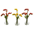 10" Baby Breath Artificial Arrangement in Vase (Set of 3)