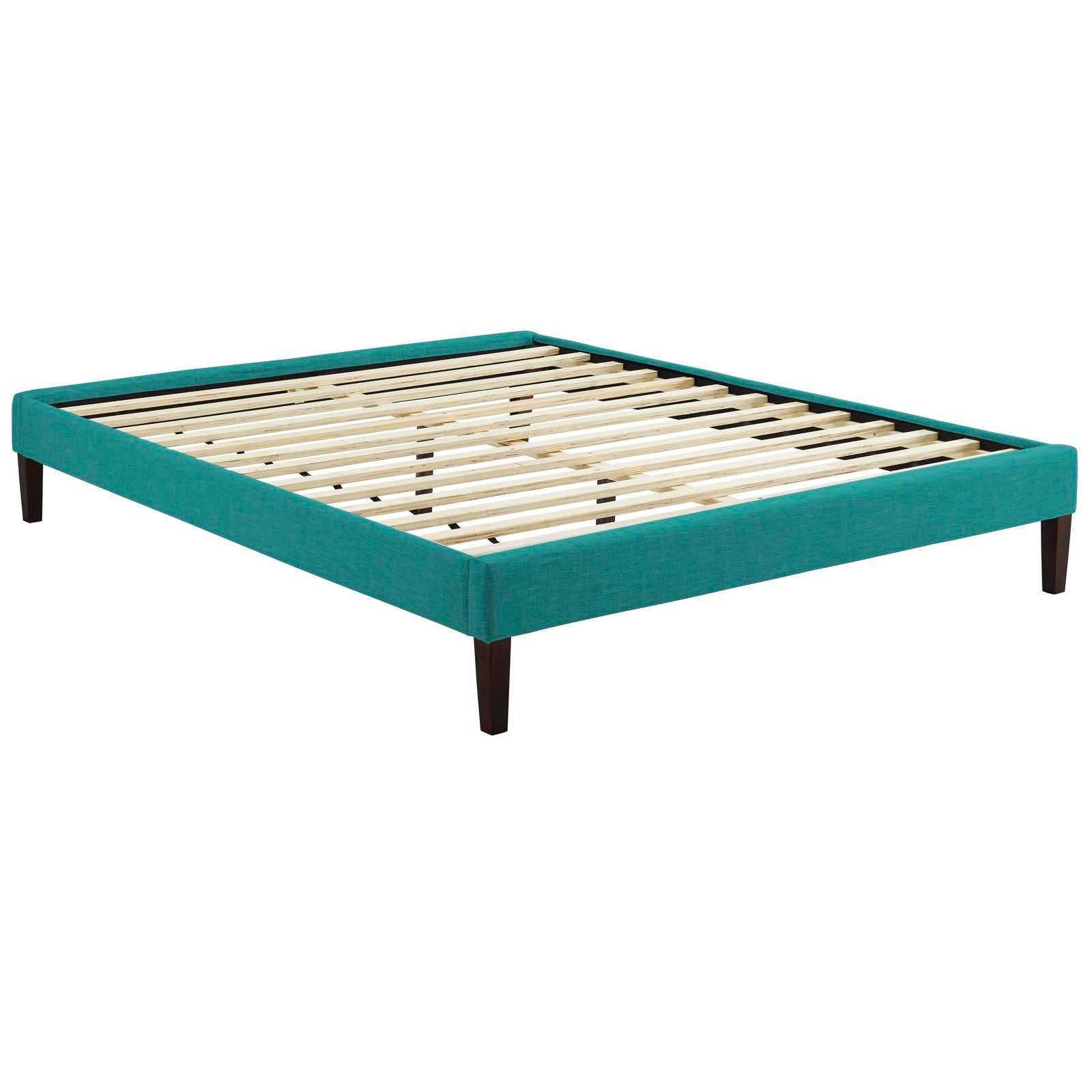 Tessie Fabric Full Bed Frame with Squared Tapered Legs by Modway