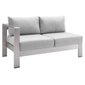 Shore Sunbrella¨ Fabric Aluminum Outdoor Patio Left-Arm Loveseat by Modway