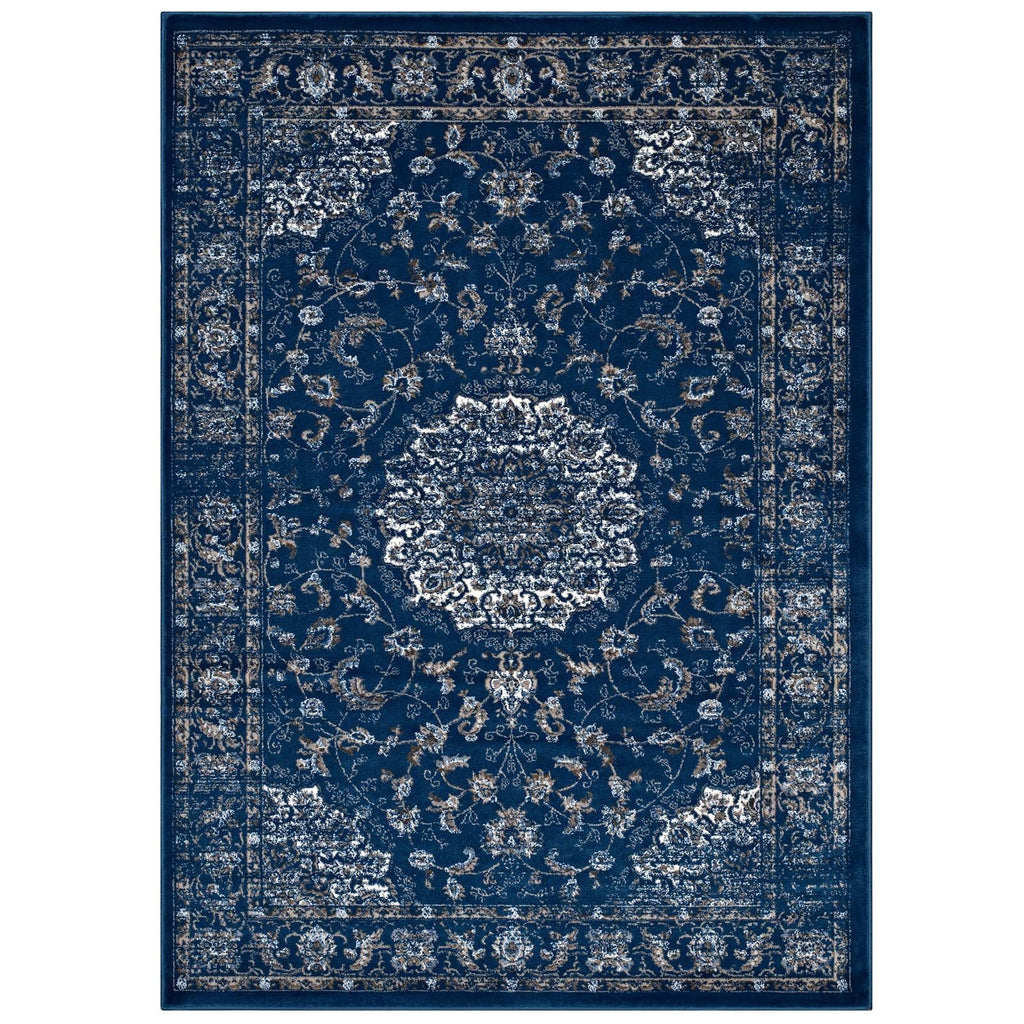 Lilja Distressed Vintage Medallion 5x8 Area Rug by Modway