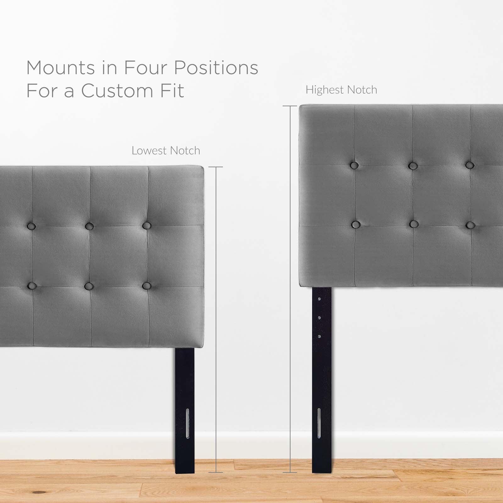 Emily Biscuit Tufted Performance Velvet Twin Headboard by Modway