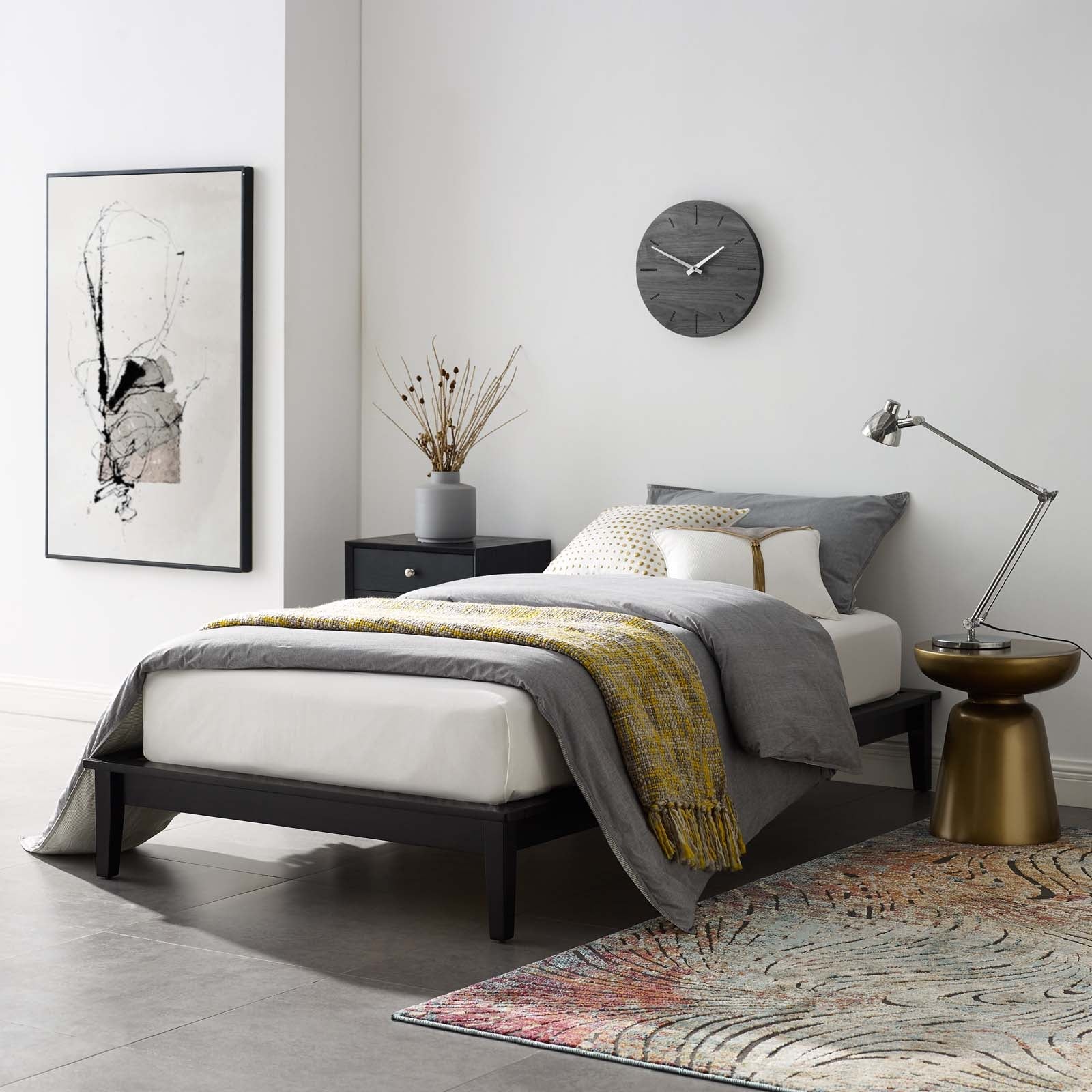 Lodge Wood Twin Platform Bed Frame by Modway