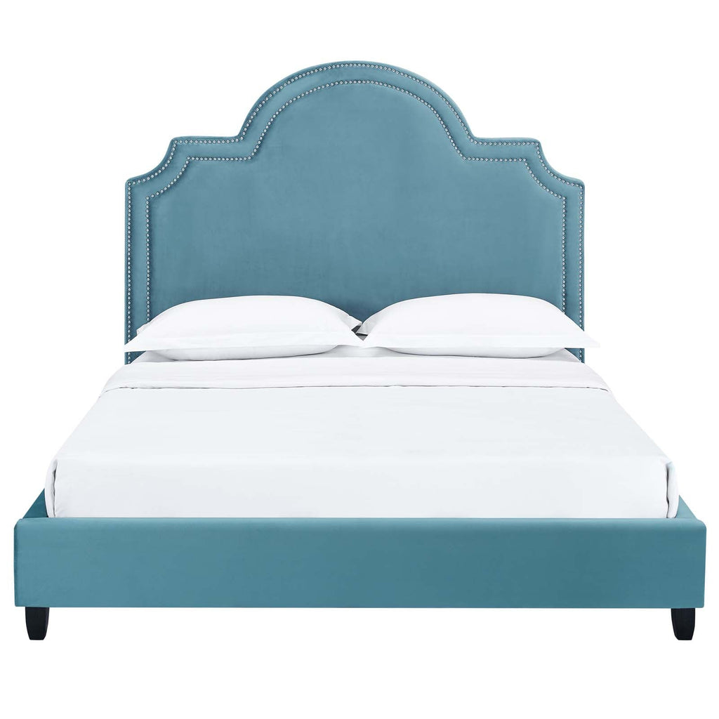 Primrose Performance Velvet Queen Platform Bed by Modway