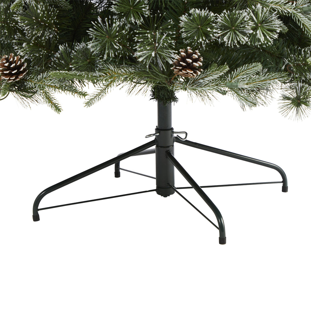 7.5' Snowed Tipped Clermont Mixed Pine Artificial Christmas Tree