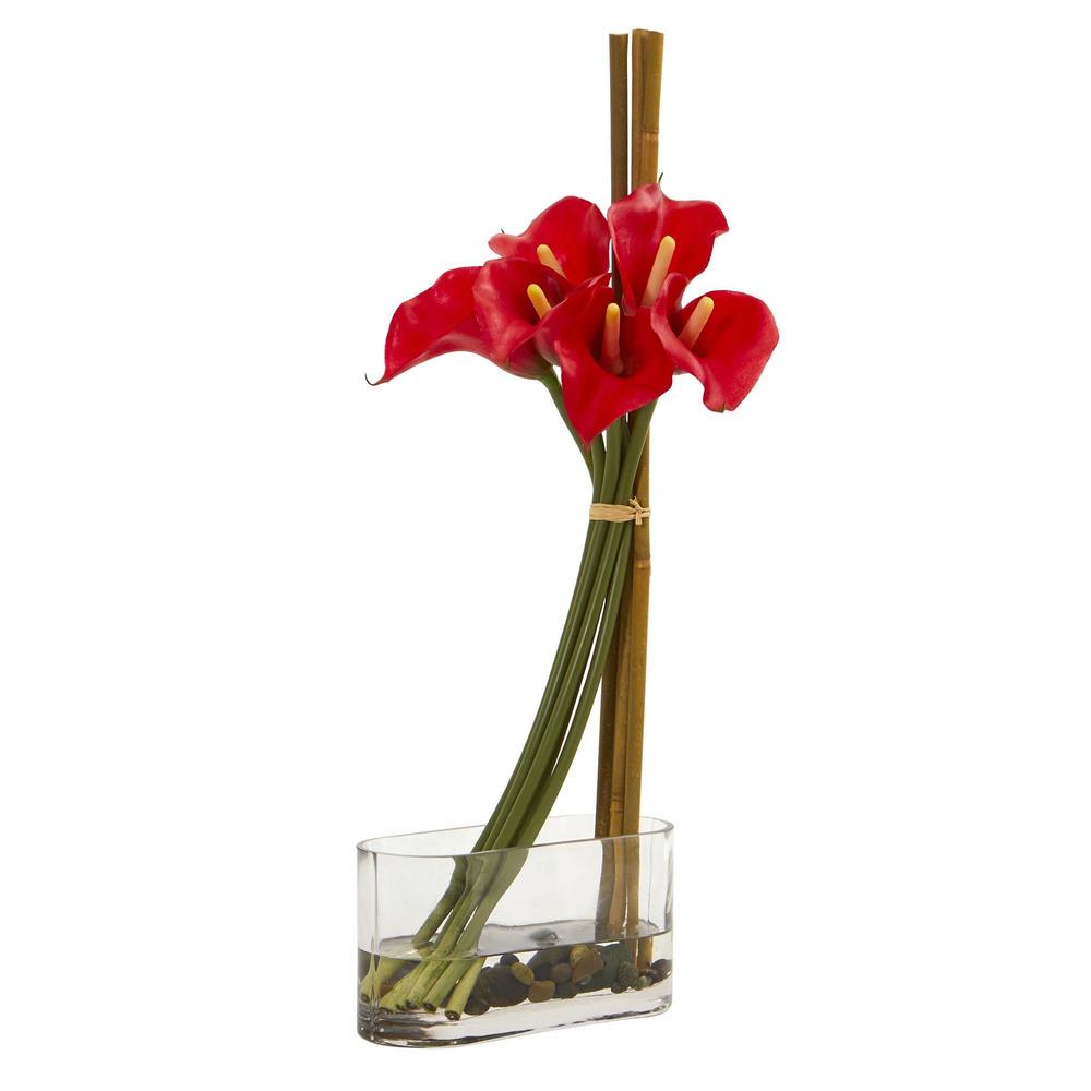 18" Calla Lily with Bamboo Artificial Arrangement